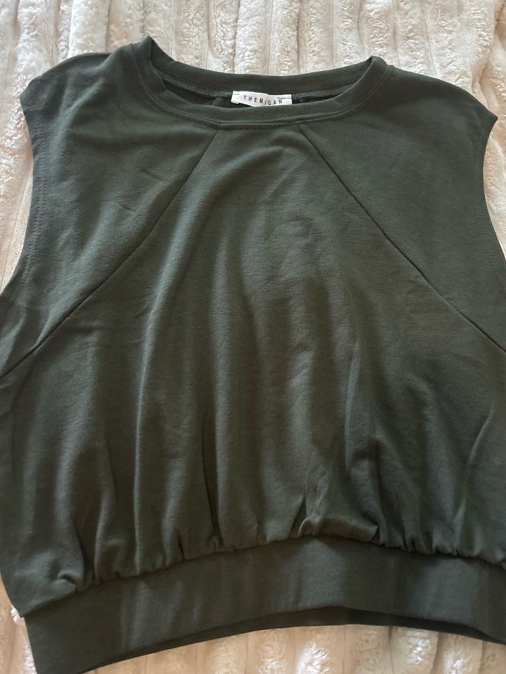Olive Green Sleeveless Tank Top